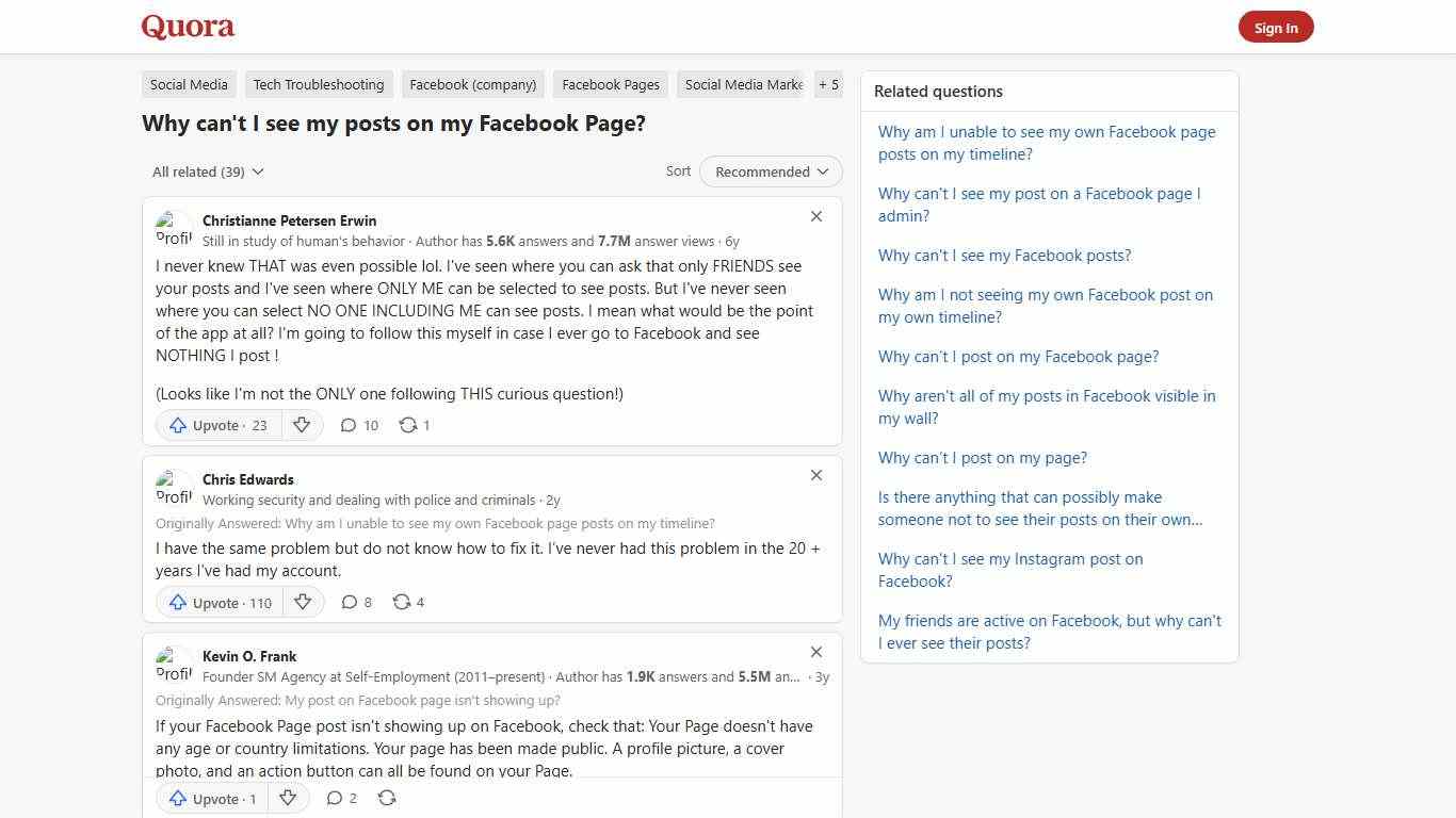 Why can't I see my posts on my Facebook Page? - Quora